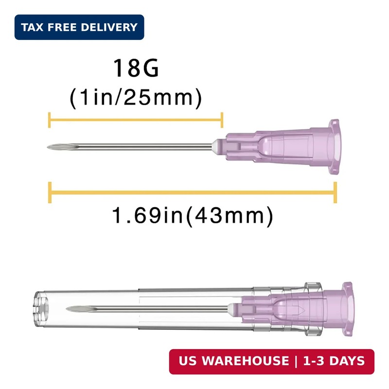 18 Gauge 1 Inch Needle (100Pack),Luer Lock Industrial Accessories Needles,Indivi gallery