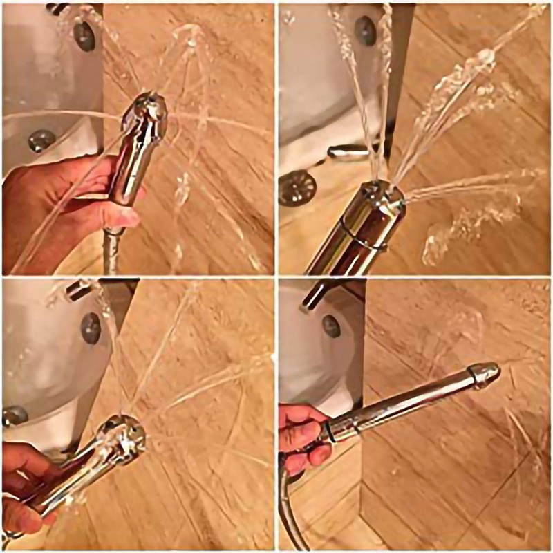 Shower Douche Kit - 3 Heads Cleansing System,Regulator Silver gallery