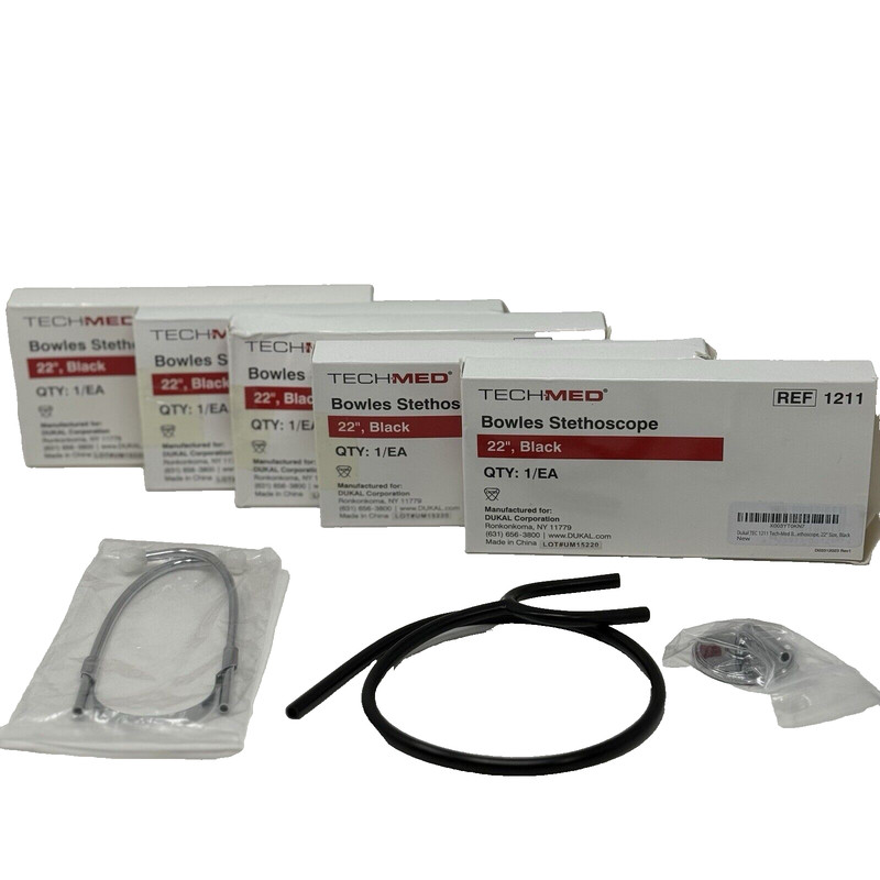 Lot of 5x New Bowles Stethoscope 22” Black Tube Medical Equipment Free Shipping