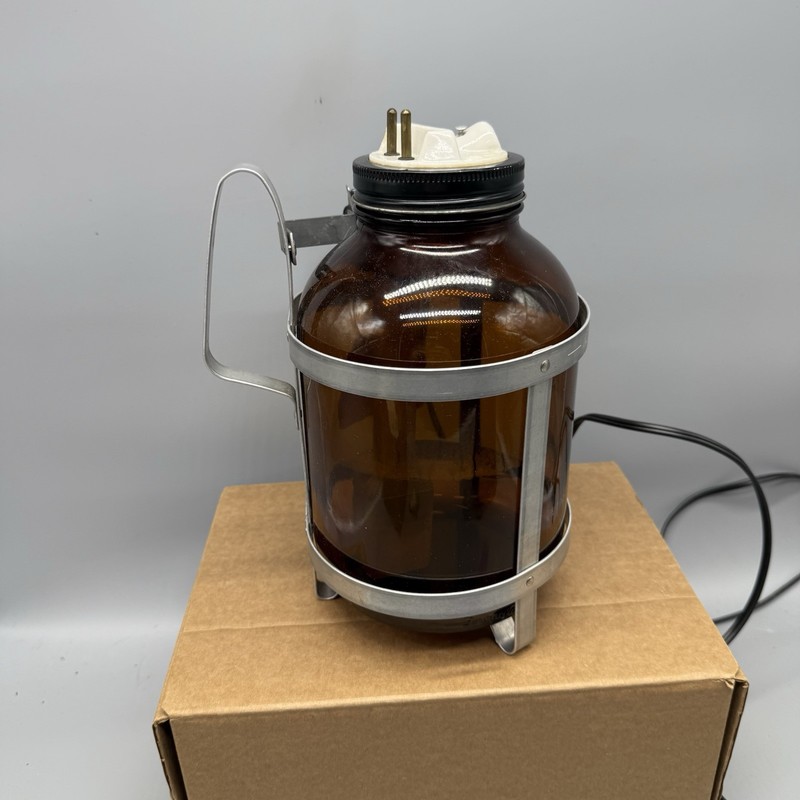 Vintage Kaz Electric Vaporizer No. 105 Tested Works Brown Glass Crackle Bottom gallery