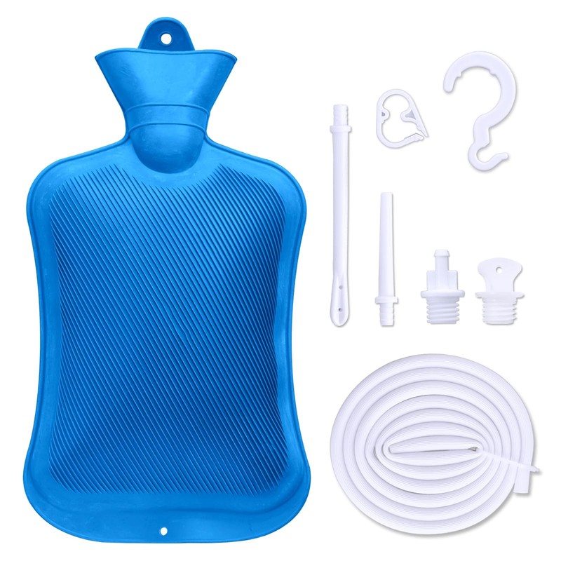 Coffee Enema Bag Kit, Douche Combination Kit for Men and Women 2L, Blue
