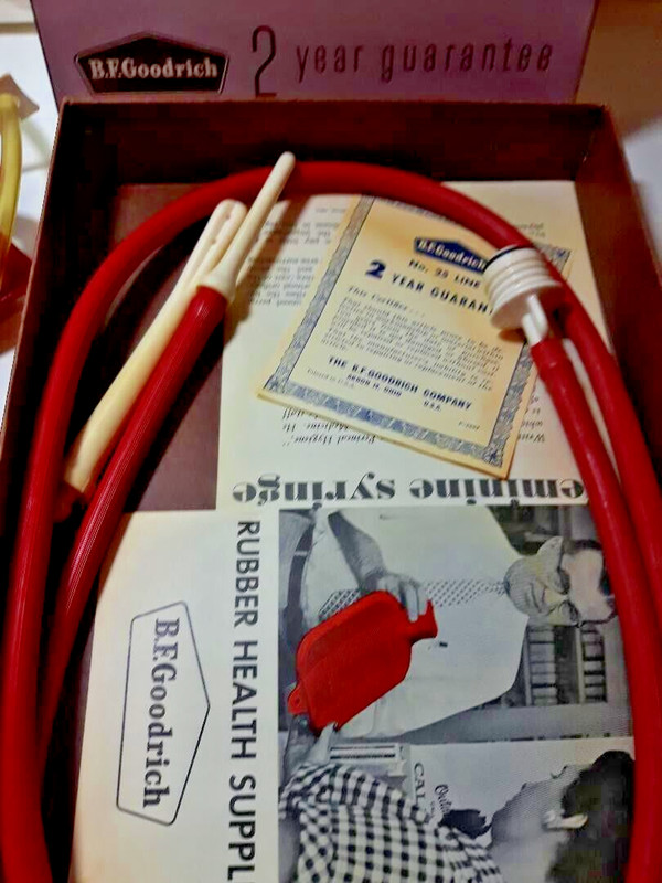 VTG BF Goodrich Combination Fountain Syringe Hot Water Bottle Enema Douche 25-C gallery