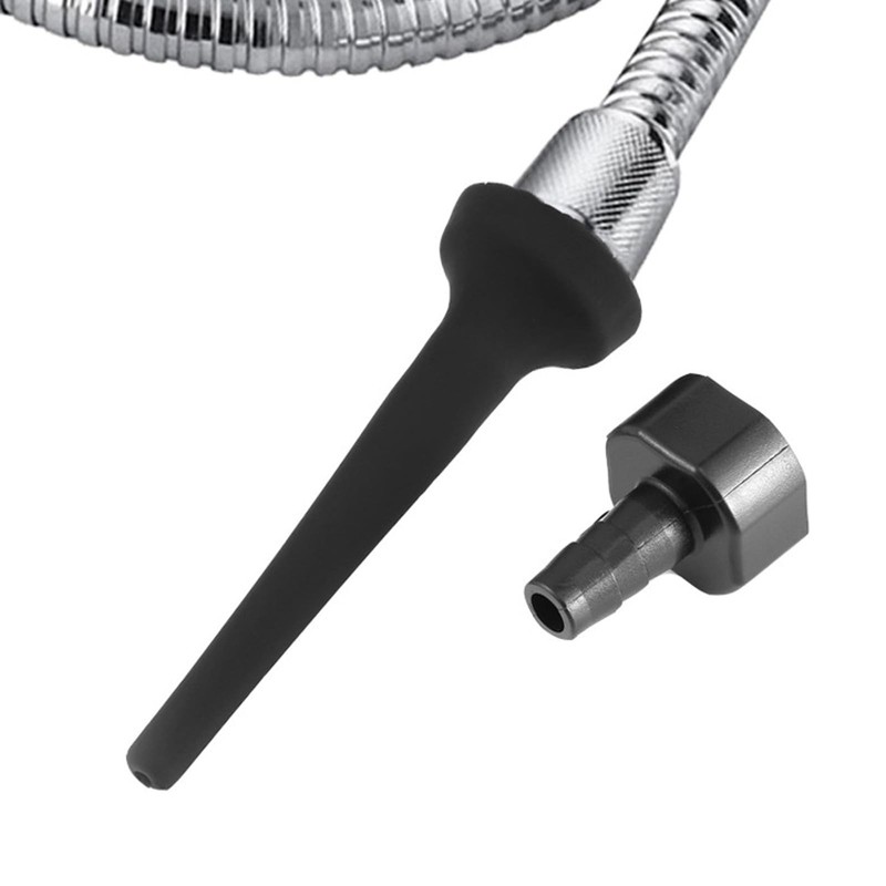 2 Pc Shower Enema Douche Nozzles , Comfortable Silicone Black gallery