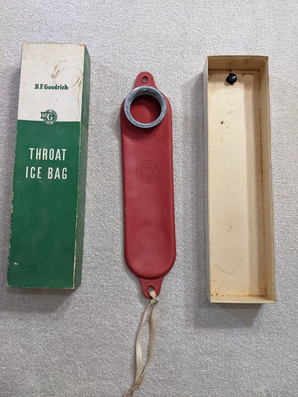Vintage B.F. Goodrich Rubber Throat Ice Bag #40 In Original Box no cap