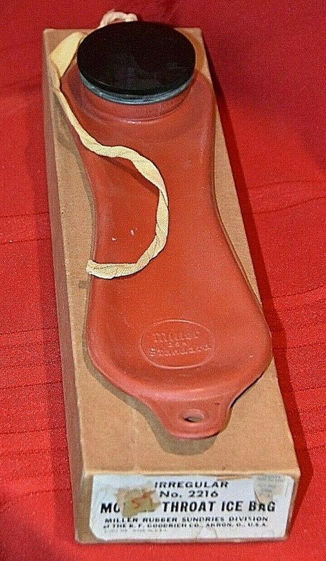 VINTAGE MILLER STANDARD “THROAT ICE BAG” NO. 255 B.F. GOODRICH CO., ORIGINAL BOX