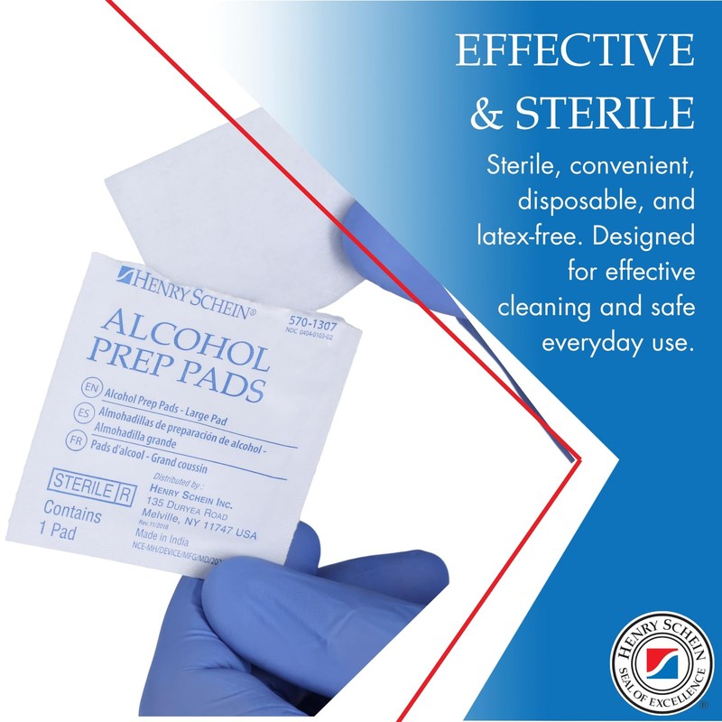 Large Alcohol Prep Pads 200/Box 70% Isopropyl Wipes Individually Wrapped 2 ply gallery
