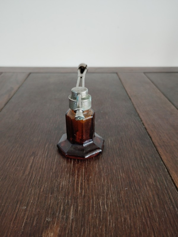 Vintage Medical Atomizer Amber Glass Apothecary gallery