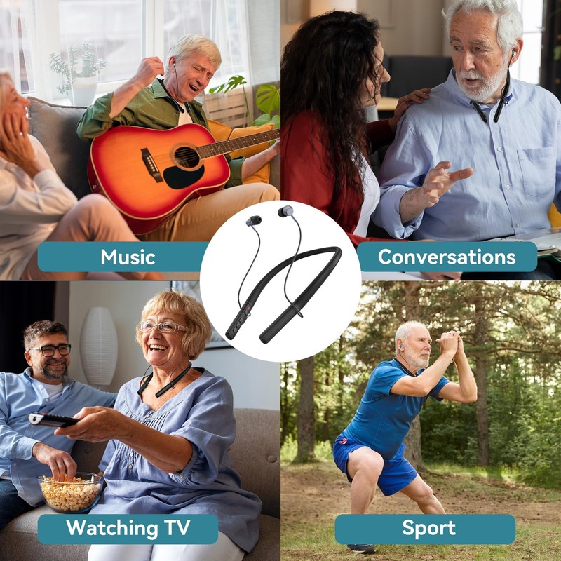 ADCDAC Hearing Aids, Bluetooth Aid for Seniors Adults, Dark Black gallery