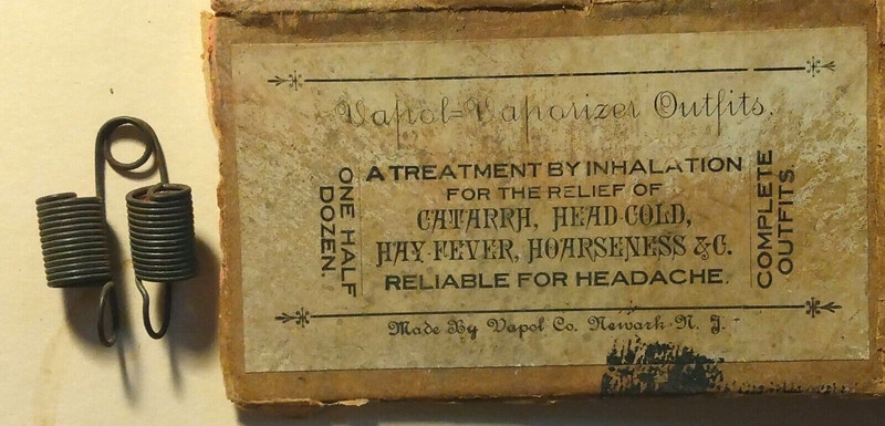 Rare Antique Vapol Co. Vaporizer Outfit w/Box ~ Relief of Head Colds & Headaches
