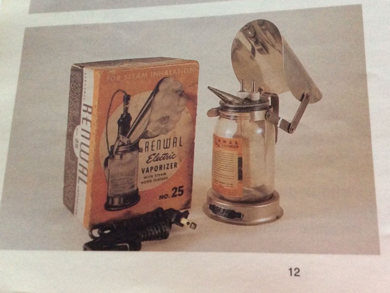 Renwal Electric Vaporizer No. 25 With Steam Hood Feature Vintage Collectible 193
