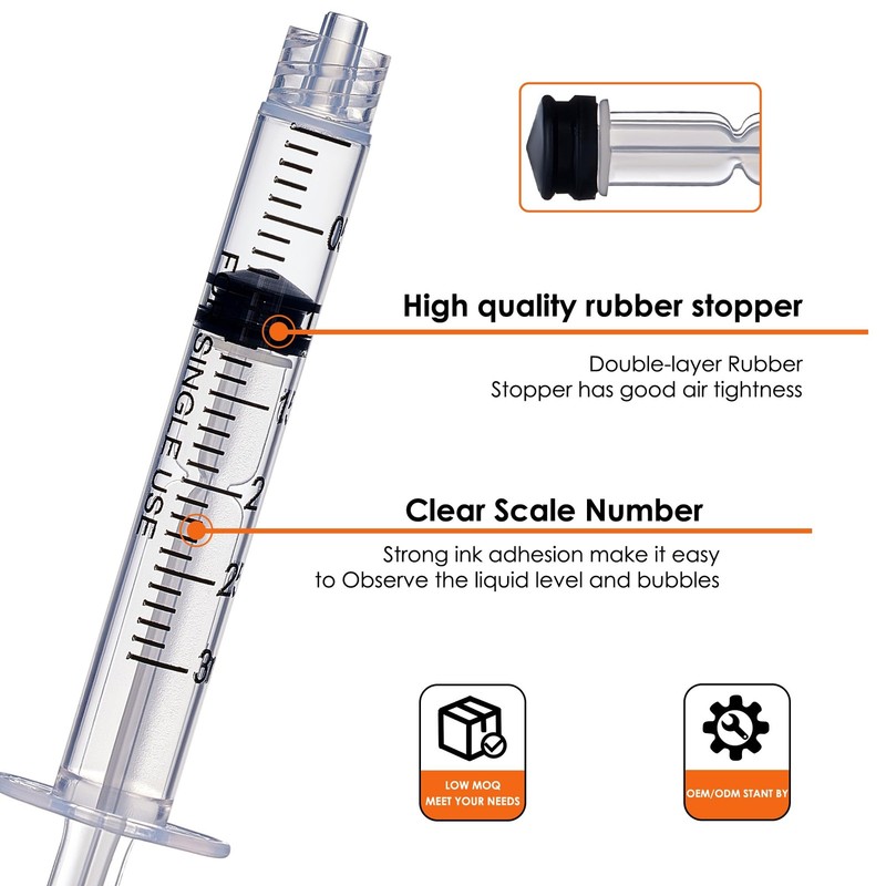 Hyinghw 3ml/cc Luer Lock with 25Ga 1inch Individual Wrapped Pack of 50 gallery