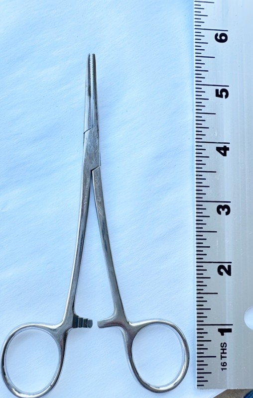 Crown Forceps hemostatic Halstead Mosquito LOCKING HEMOSTAT 5.5” Straight