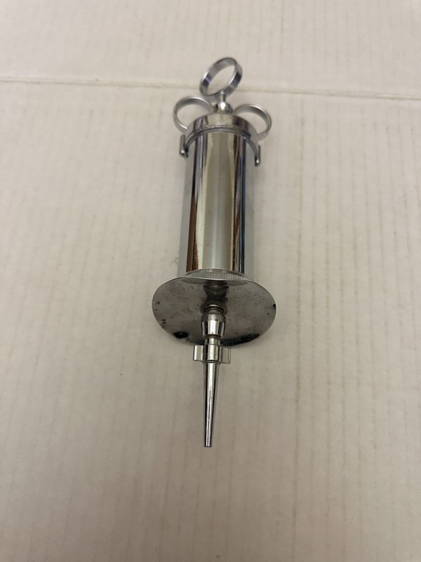 Vintage Stainless Steel Pomeroy Ear Syringe for Ear Irrigation