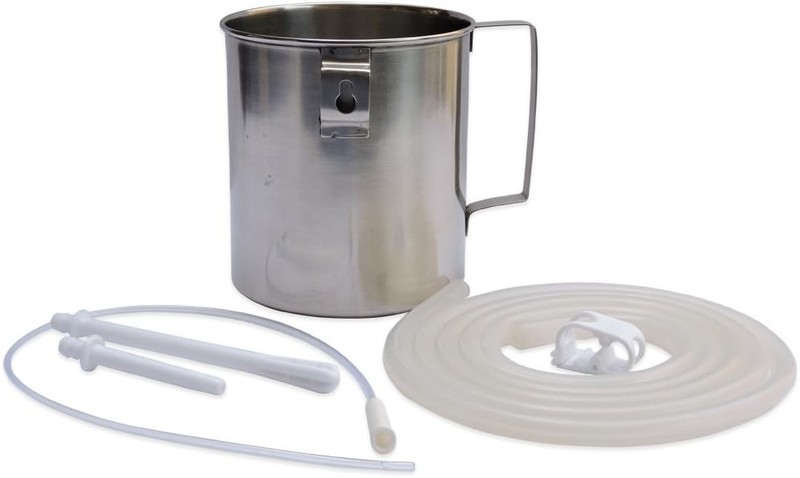 Stainless Steel Enema Bucket 1.5 Quart, Ideal for Home Coffee Silver gallery