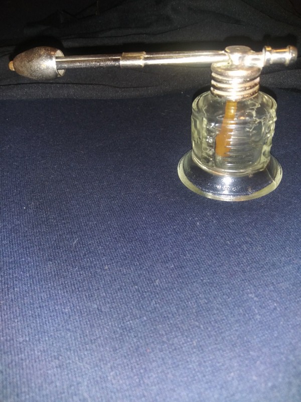 Vintage Holmspray Drugstore Atomizer Glass Jar Throat Nasal Spray.