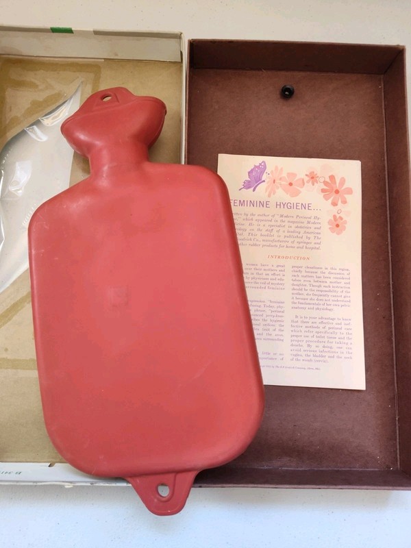 Vintage B.F. Goodrich Rubber Hot Water Bottle No. 25 Model USA w/ Box gallery