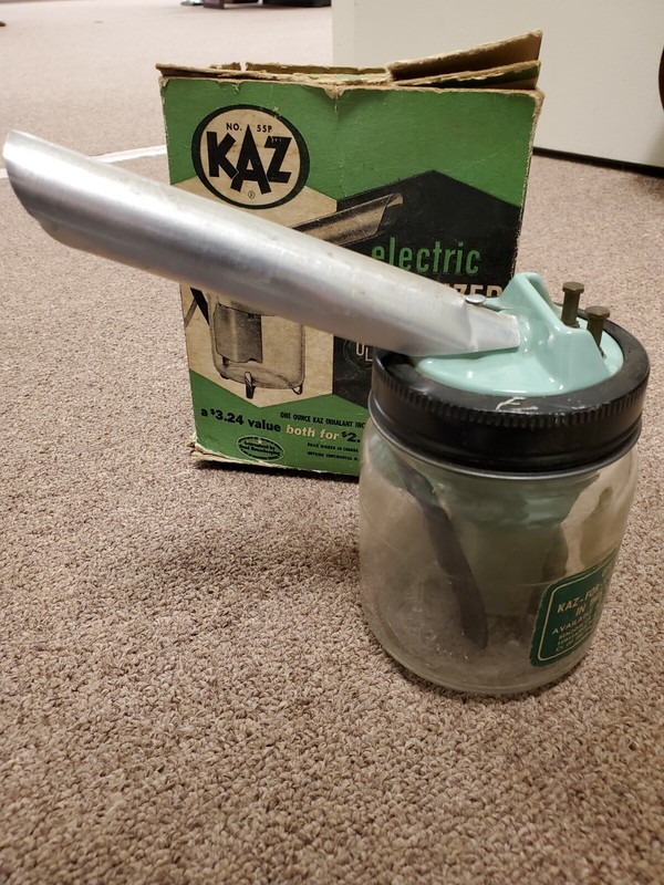 Vintage 1954 KAZ Electric Vaporizer, Model 55B, with Original Box, gaskets