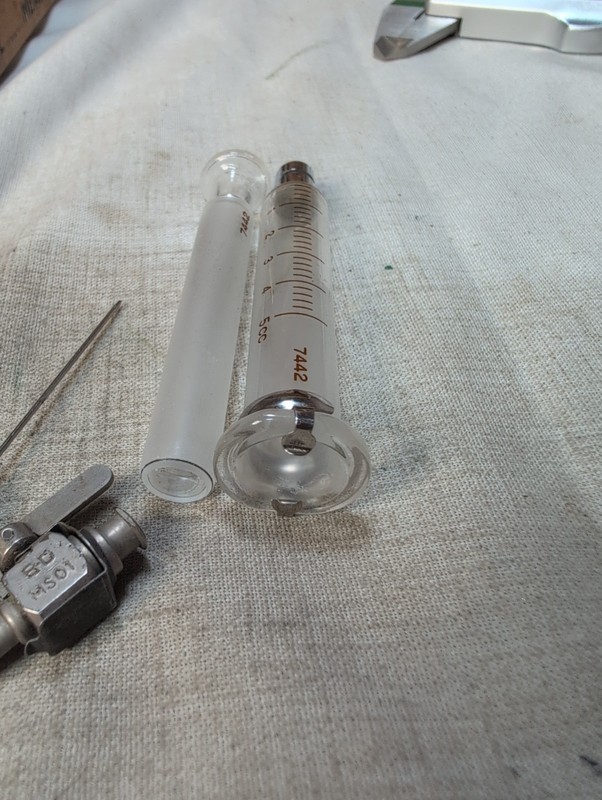 Glass Hypodermic Needle by Becton and Dickerson - B-D & Yale 5cc - 2 Attachments gallery