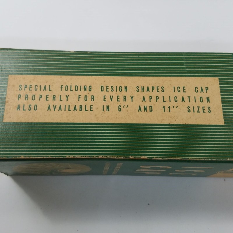 Vtg B H Goodrich Checkered Ice Cap Rubberized Fabric 9" No 38 Original Box gallery