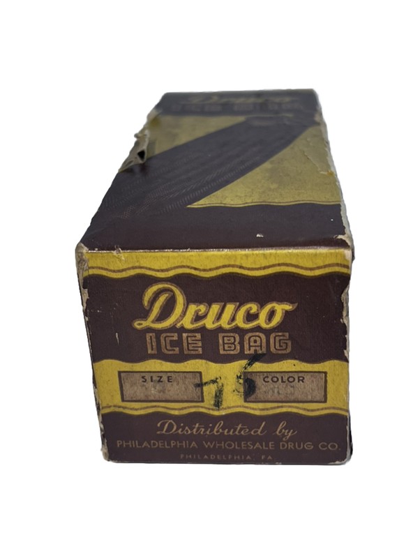 VTG ANTIQUE Druco Ice Bag Pack in Original Box Philadelphia Drug Company gallery