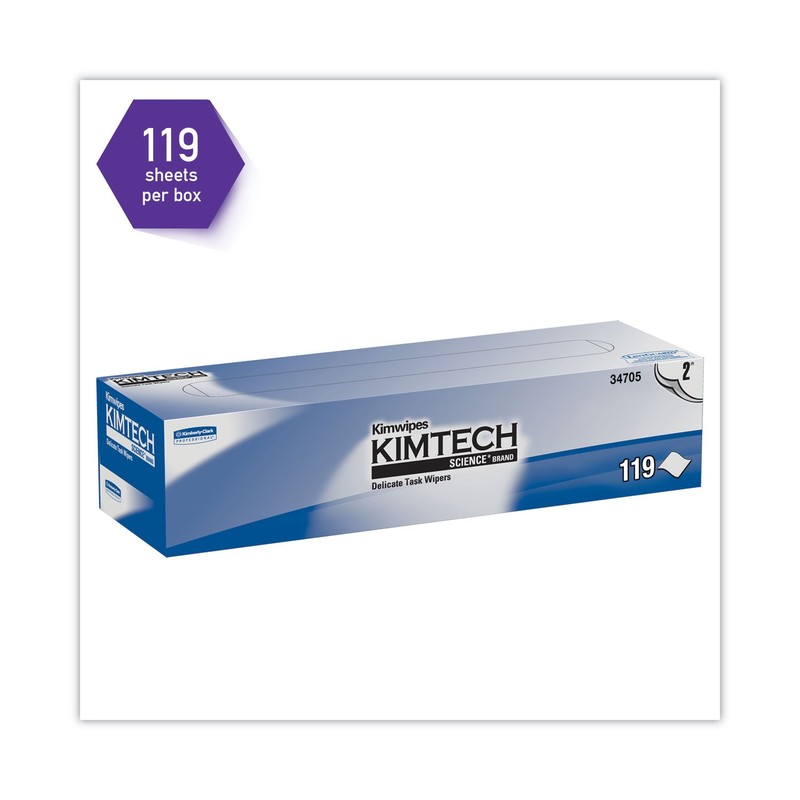 KIMWIPES Delicate Task Wipers, 2-Ply, 11 4/5 x 11 4/5, 119/Box, 15 bx / ctn gallery