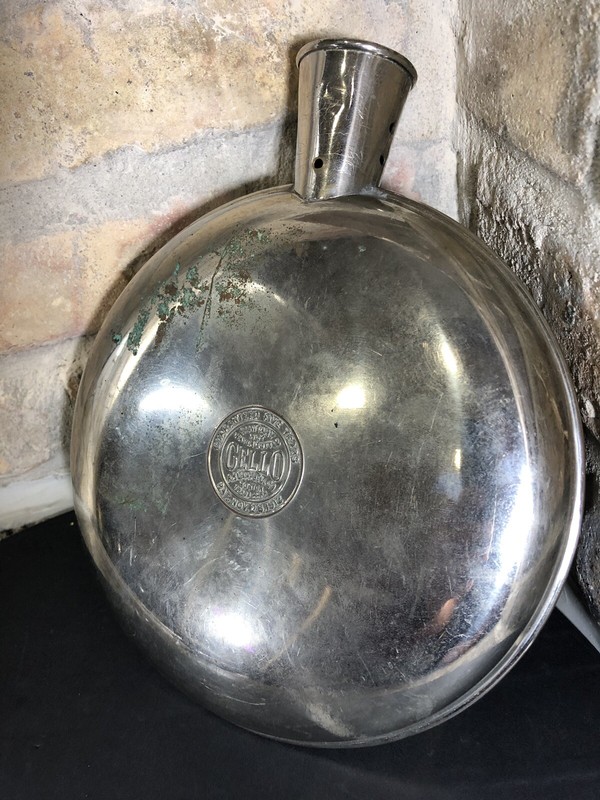 Cello Vintage Antique Hot Water bottle and Bed Warmer Stainless Steel Medical