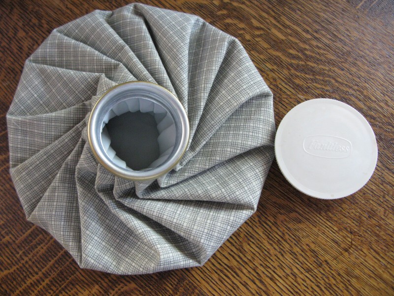 Vintage Faultless Rubber Refillable Ice Pack 7" Sack Style 2" Opening w Cap gallery