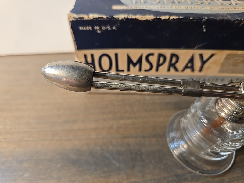 Vintage Holmspray Glass Atomizer #600 in box Apothecary Display Medical Bath Ear gallery