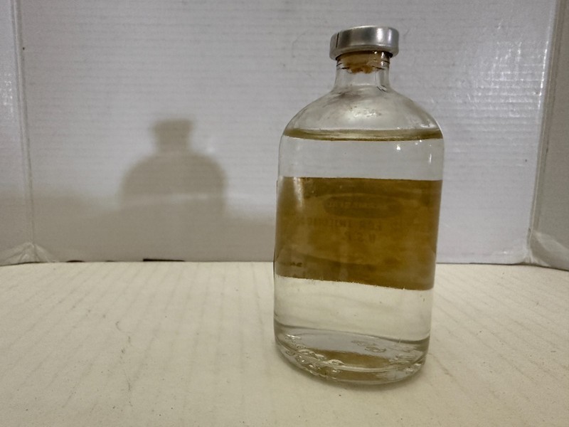 Vintage Pharmaseal Water For Injection Glass Bottle with Contents gallery