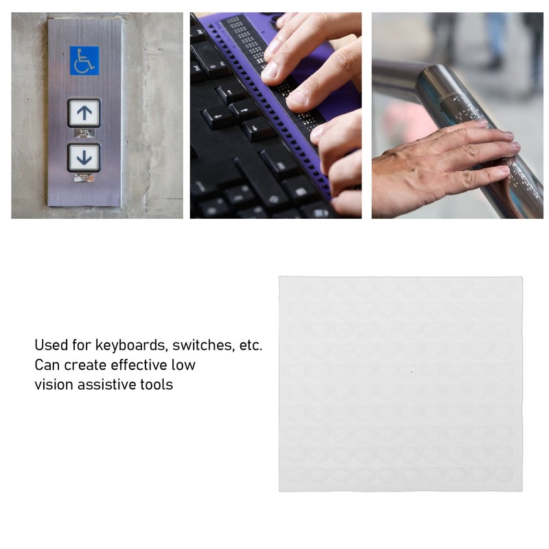 400pcs Braille Stickers Set Silicone Tactile Labels For Visually Impaired Users gallery