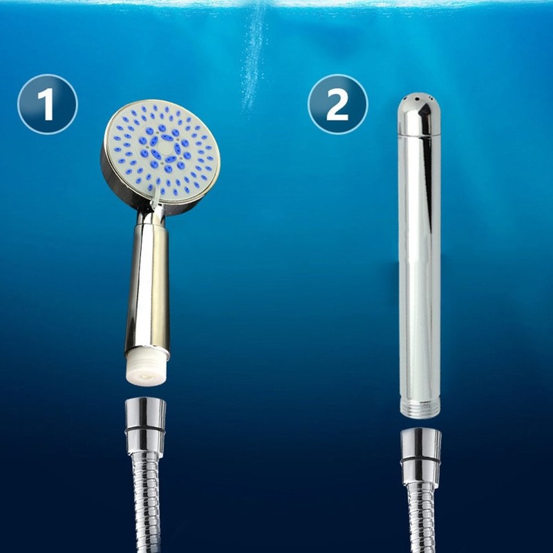 Bathroom Handheld 3 Heads Aluminum Enema Shower 1 Count (Pack of 1), Silver gallery