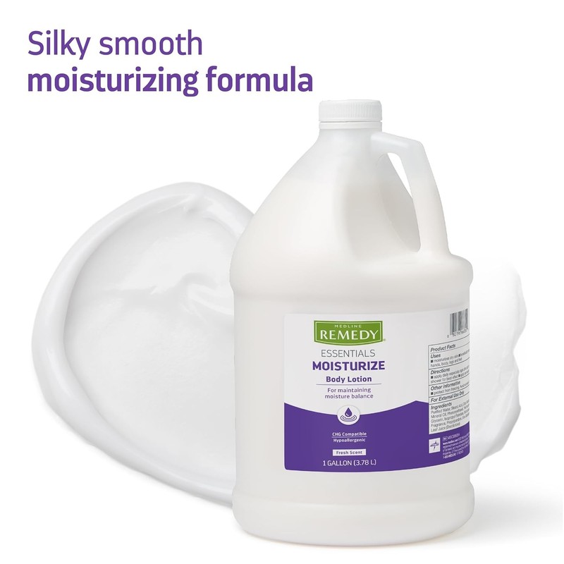Medline Remedy Essentials Moisturizing Body Lotion (1 Gallon Bottle), 1 Count, F gallery