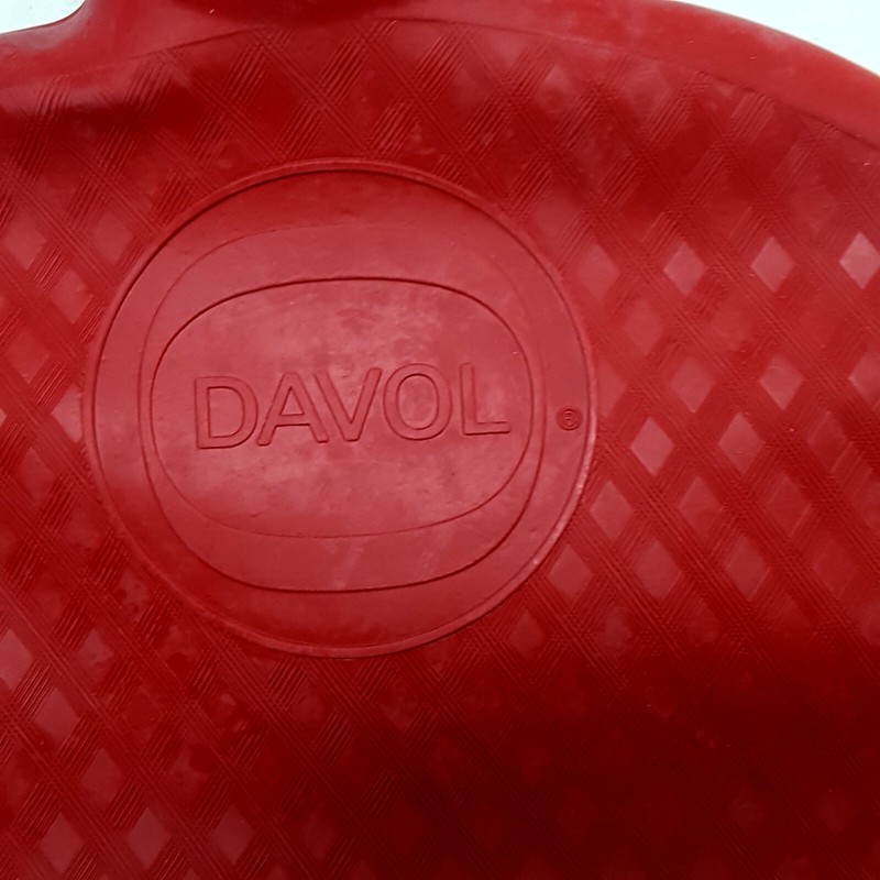 Vintage Davol Fountain Syringe Red Water Bottle Made in England Original Box gallery