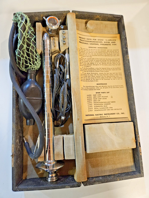 US military Vintage National precision instrument makers Proctosigmoidoscope