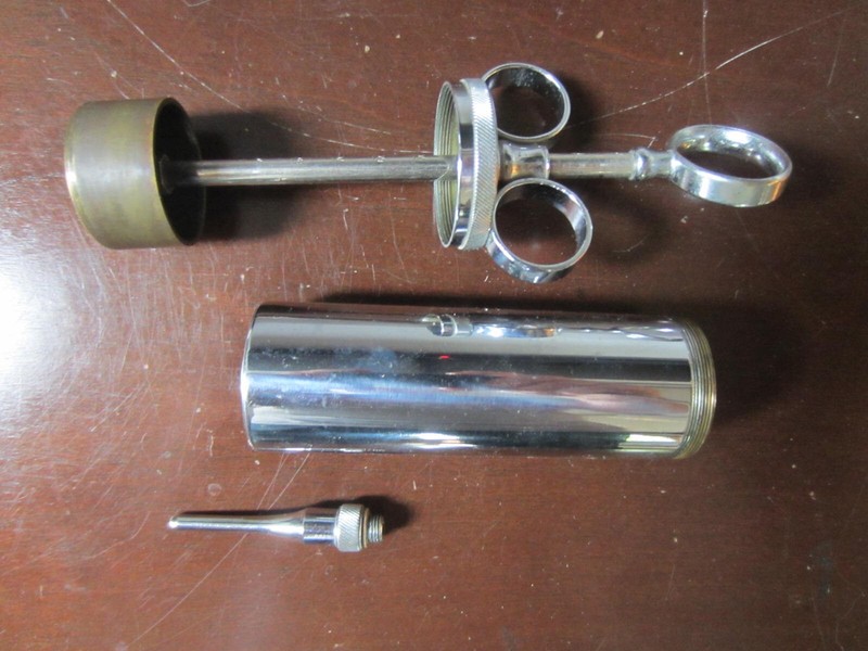 Becton Dickinson Empire 3 Oz. Metal Irrigation Syringe 50cc Dental Vet syringe gallery