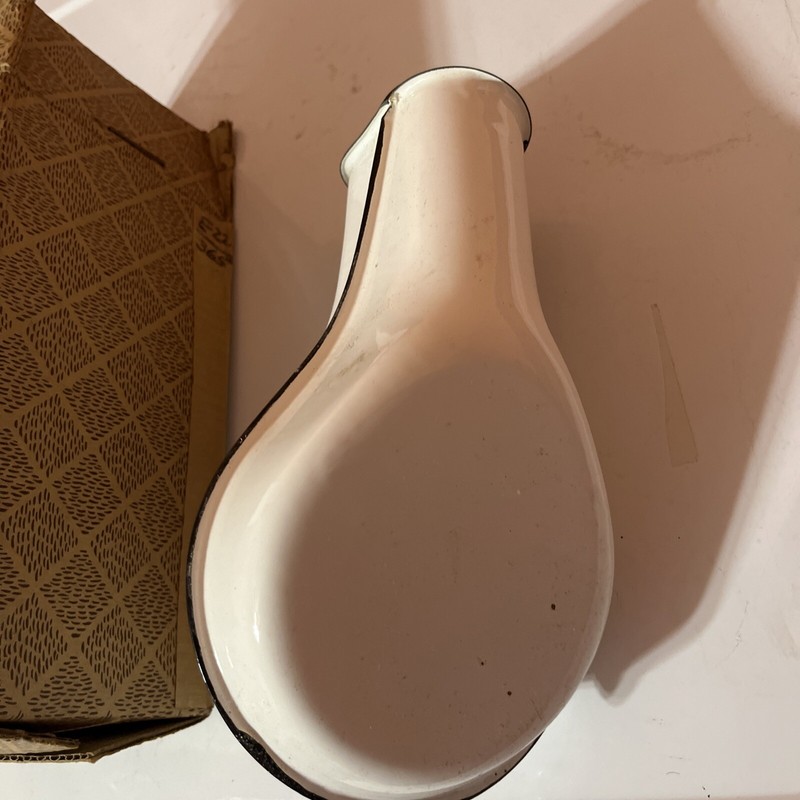 Vintage Female Urinal Jones No.20 White Porcelain Enamel In The Box. gallery