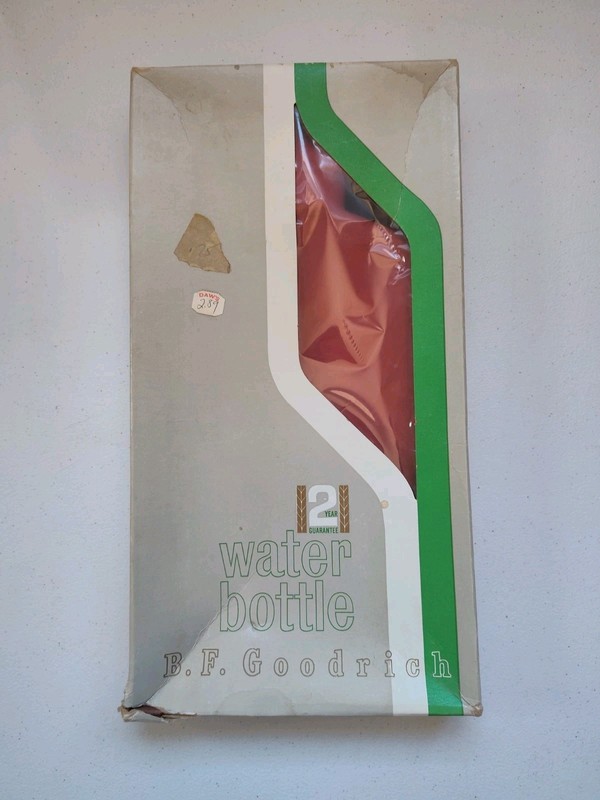 Vintage B.F. Goodrich Rubber Hot Water Bottle No. 25 Model USA w/ Box