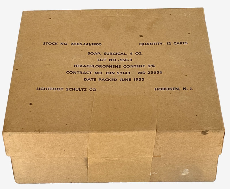 Surgical Soap Military Issue June 1955 Unopened Box Made in USA Display Only