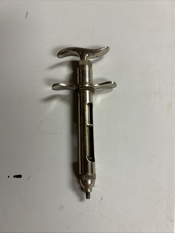 Vintage Medical Dental Syringe Stainless Steel – Conducto Brand Collectible Item