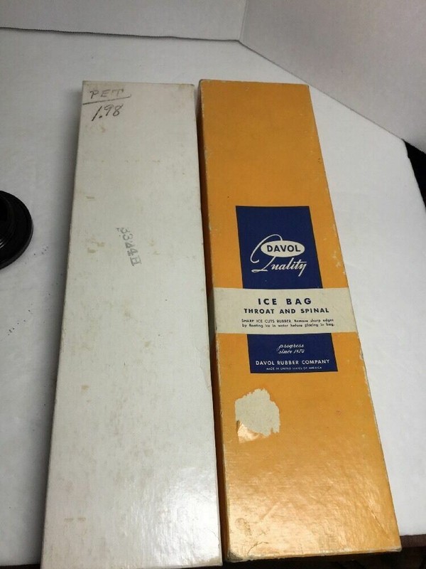 Davol 424 Throat & Spinal Ice Bag Vintage Orig Box W/ 1947 Flyer A524 gallery