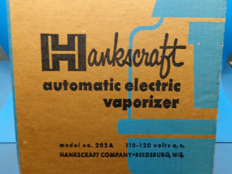 Vintage Hankscraft Automatic Electric Steam Vaporizer Model 202-A TESTED w/ box gallery
