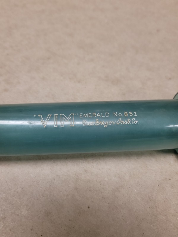 Antique 1930s VIM Emerald No 851 Medical Syringe Green Glass RARE 50CC Large gallery