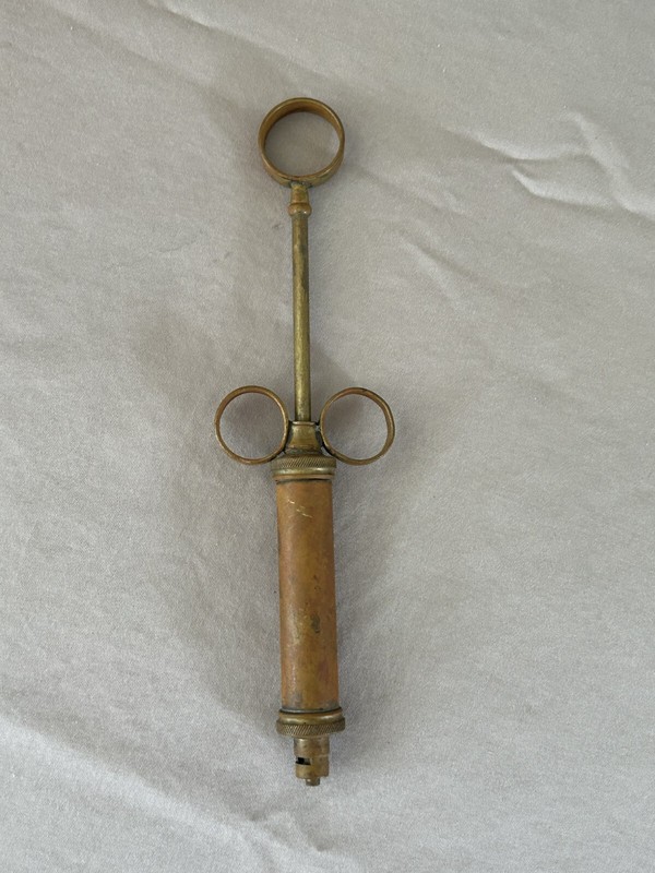 Antique Vintage Brass & Copper Medical Syringe gallery