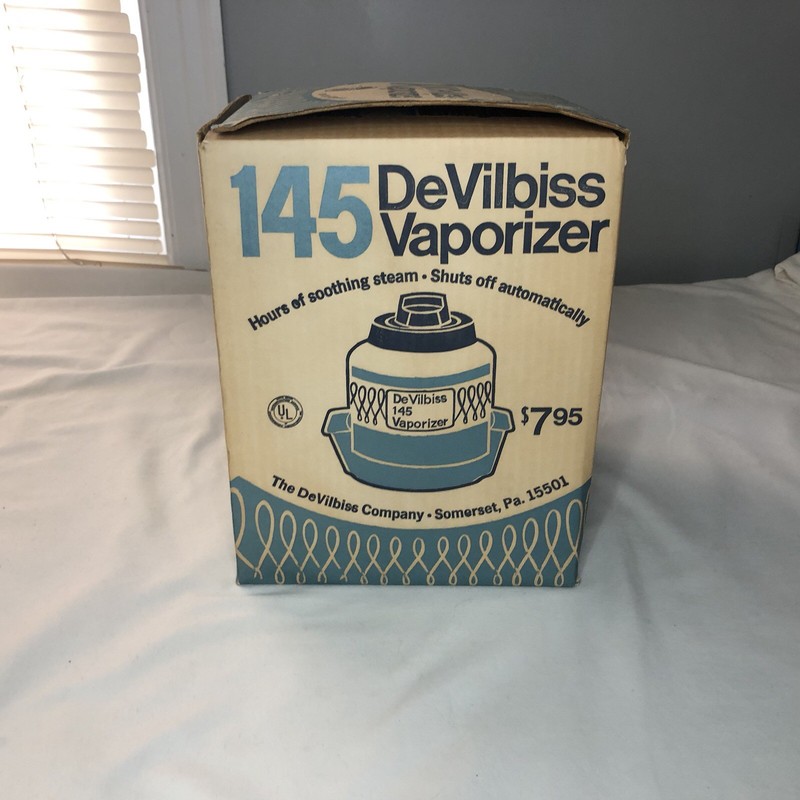 Devilbiss No. 145 Vaporizer Humidifier Mid Century Aqua Blue Model Vintage RARE gallery
