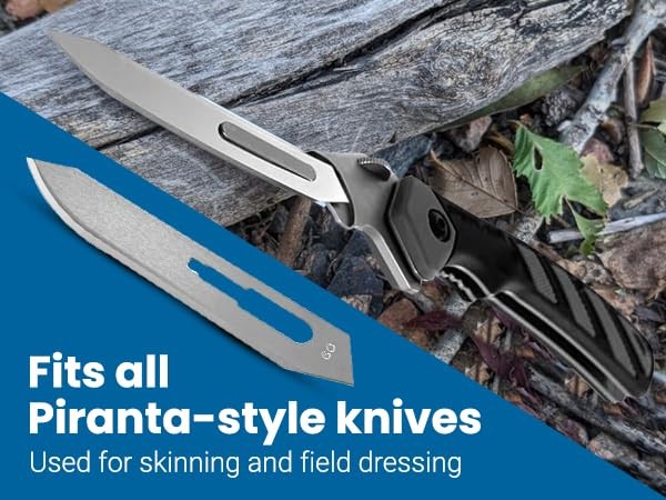 #60 Stainless Steel Scalpel Blades - Compatible with Havalon Piranta - Silver gallery