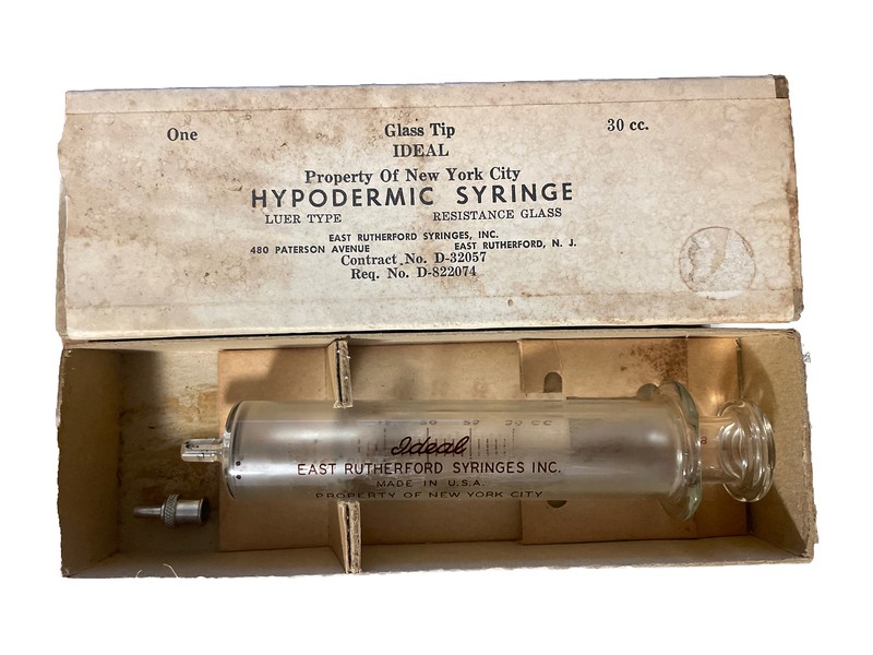 Ideal Hypodermic Syringe Glass 30 CC East Rutherford Inc New York City