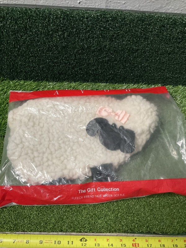 Vintage AVON Fleecy Friend Sheep Cover Hot Water Bottle New Sealed gallery