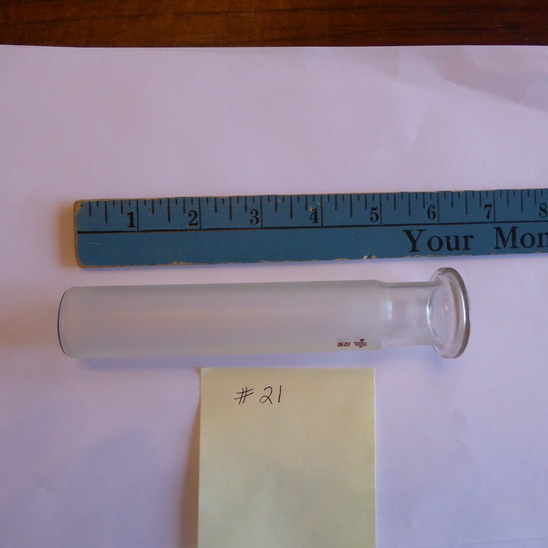 One Vintage large glass B-D plunger for medical syringe, multifit #21