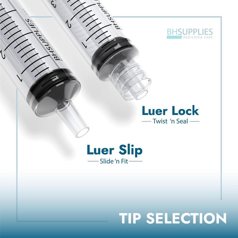 BH Supplies 3ml Luer Slip Tip Syringe - (No Needle) - Sterile, Clear gallery