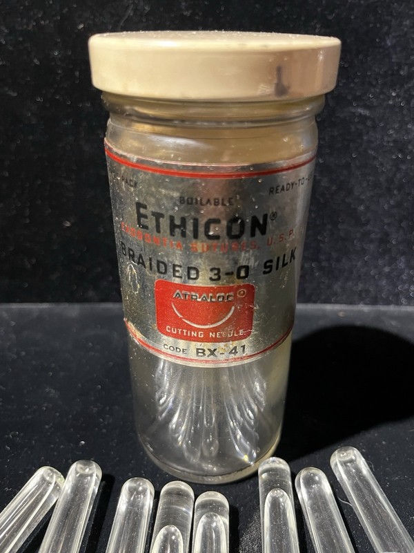 VTG Rare Medical Collectible Ethicon Sutures in Jar BX-41 gallery